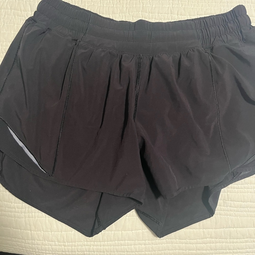 Lululemon Athletica Black Athletic Shorts with Reflective Detail